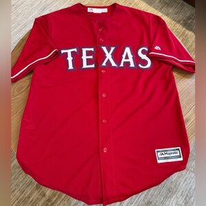 Majestic Red TEXAS RANGERS Baseball Jersey